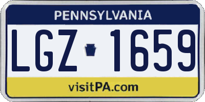 PA license plate LGZ1659