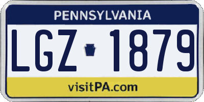 PA license plate LGZ1879