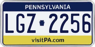 PA license plate LGZ2256