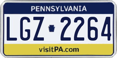 PA license plate LGZ2264