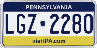 PA license plate LGZ2280