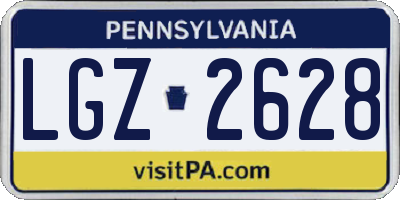 PA license plate LGZ2628