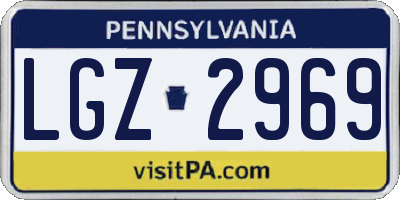 PA license plate LGZ2969