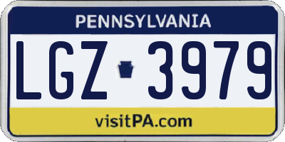 PA license plate LGZ3979