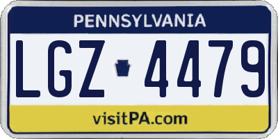 PA license plate LGZ4479