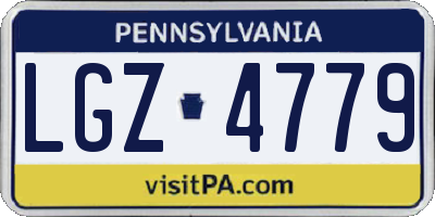 PA license plate LGZ4779