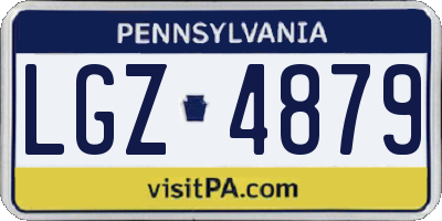 PA license plate LGZ4879