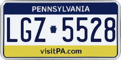PA license plate LGZ5528