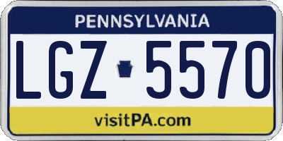 PA license plate LGZ5570