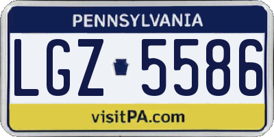 PA license plate LGZ5586
