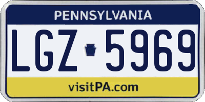 PA license plate LGZ5969