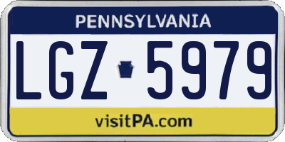 PA license plate LGZ5979