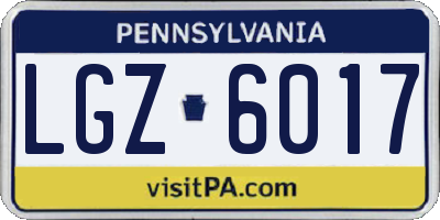PA license plate LGZ6017