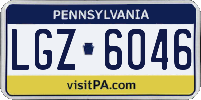 PA license plate LGZ6046