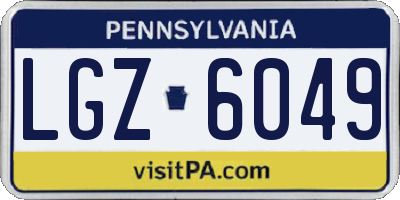 PA license plate LGZ6049