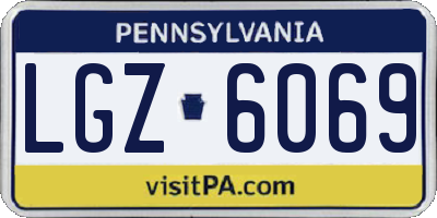 PA license plate LGZ6069