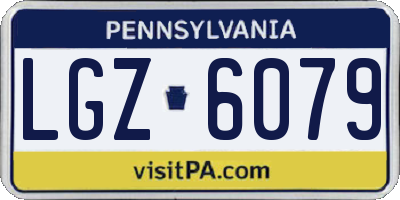PA license plate LGZ6079