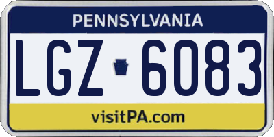 PA license plate LGZ6083