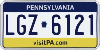 PA license plate LGZ6121