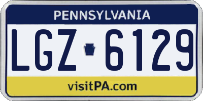 PA license plate LGZ6129