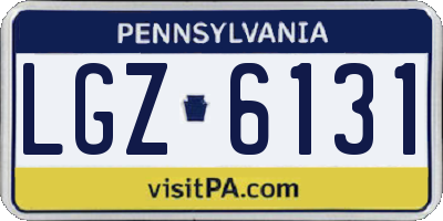 PA license plate LGZ6131