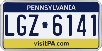PA license plate LGZ6141
