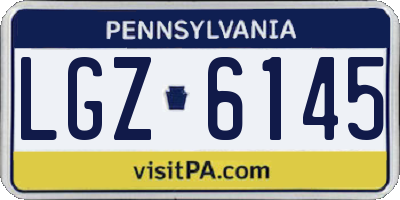 PA license plate LGZ6145