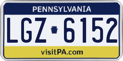 PA license plate LGZ6152