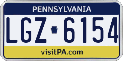 PA license plate LGZ6154