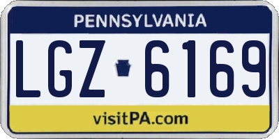PA license plate LGZ6169