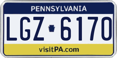 PA license plate LGZ6170