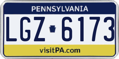 PA license plate LGZ6173