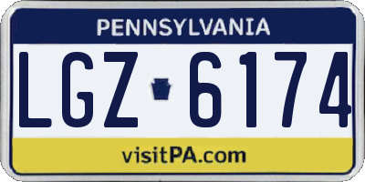 PA license plate LGZ6174