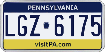 PA license plate LGZ6175