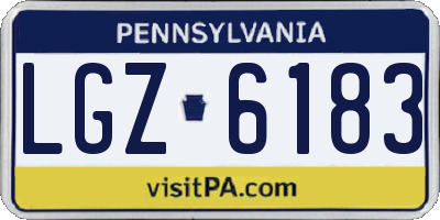 PA license plate LGZ6183