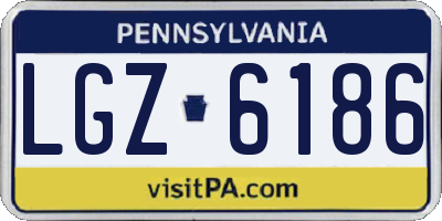 PA license plate LGZ6186