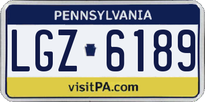 PA license plate LGZ6189