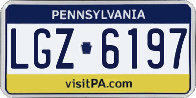 PA license plate LGZ6197