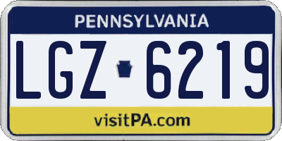 PA license plate LGZ6219