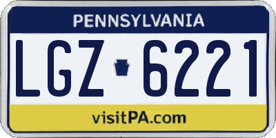 PA license plate LGZ6221