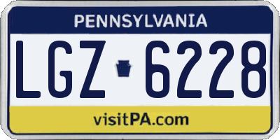 PA license plate LGZ6228