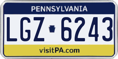 PA license plate LGZ6243