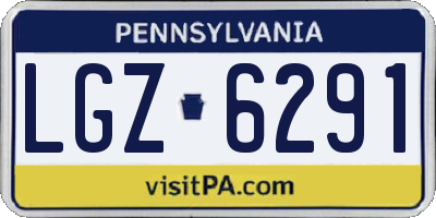 PA license plate LGZ6291