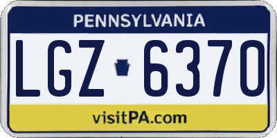 PA license plate LGZ6370