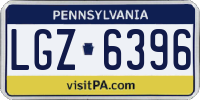 PA license plate LGZ6396