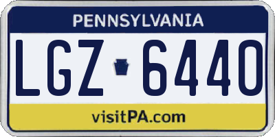 PA license plate LGZ6440