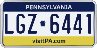 PA license plate LGZ6441