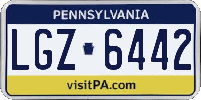 PA license plate LGZ6442