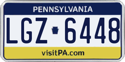 PA license plate LGZ6448