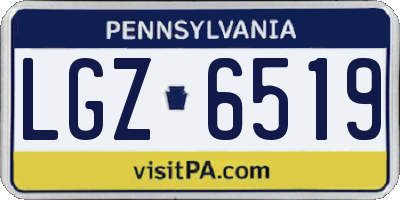 PA license plate LGZ6519